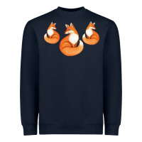 Navy Three Little Foxes IN Fox Family I Gift Heavyweight Sweatshirt - Bettercallsaul
