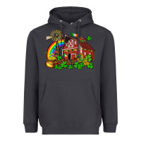 Smoke St. Patrick's farm with gold Heavyweight Hoodie - OliviaCreatesArt