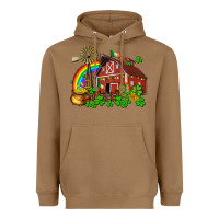 Toasted Coconut St. Patrick's farm with gold Heavyweight Hoodie - OliviaCreatesArt