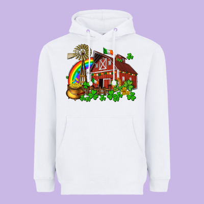 St. Patrick's Farm With Gold Heavyweight Hoodie Designed By Oliviacreatesart