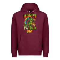 Burgundy Happy St. Patrex Day Premium Hoodie - CowGirlArtShop
