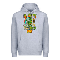 Heather Grey Happy St. Patrex Day Premium Hoodie - CowGirlArtShop
