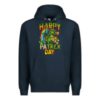 Navy Happy St. Patrex Day Premium Hoodie - CowGirlArtShop