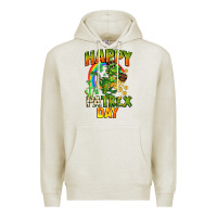 Oatmeal Heather Happy St. Patrex Day Premium Hoodie - CowGirlArtShop