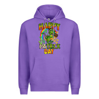 Purple Happy St. Patrex Day Premium Hoodie - CowGirlArtShop