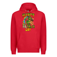 Red Happy St. Patrex Day Premium Hoodie - CowGirlArtShop