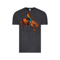 Vintage Black cowboy rodeo Vintage Tee - JahusDesignShop