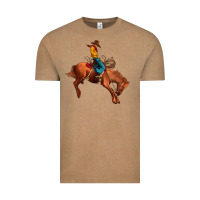 Vintage Coffee cowboy rodeo Vintage Tee - JahusDesignShop