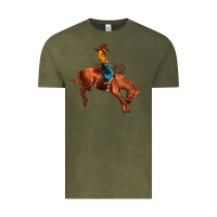 Vintage Olive cowboy rodeo Vintage Tee - JahusDesignShop