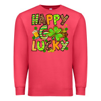 Cardinal St. Patrick's Happy go lucky Premium Sweatshirt - OliviaCreatesArt