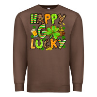 Chestnut St. Patrick's Happy go lucky Premium Sweatshirt - OliviaCreatesArt