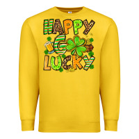 Lemon St. Patrick's Happy go lucky Premium Sweatshirt - OliviaCreatesArt