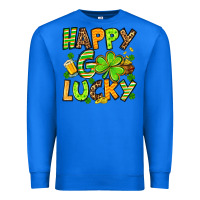 True Royal St. Patrick's Happy go lucky Premium Sweatshirt - OliviaCreatesArt