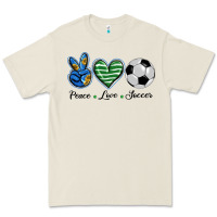 Bone peace love soccer Premium Tee - BarkalooDesign