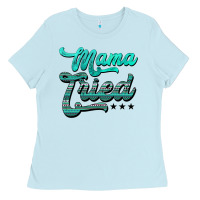 Baby Blue mama tried aztec turquoise Ladies Tee - AdoDesignShop