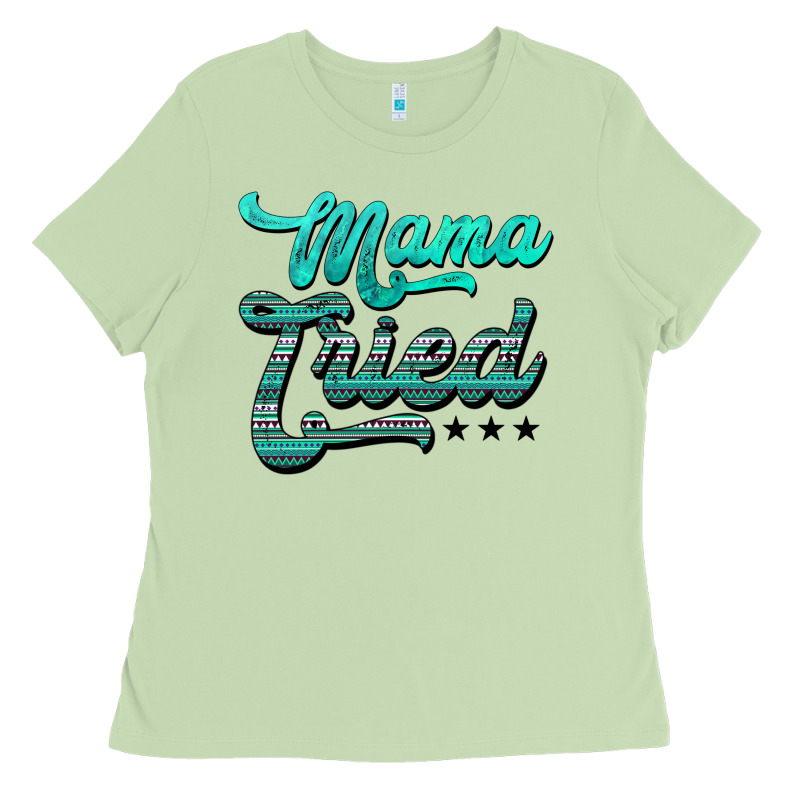 Mama Tried Aztec Turquoise Ladies Tee by AdoDesignShop | Teevron