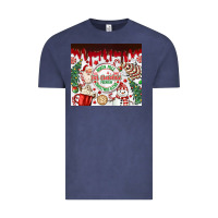 Vintage Denim christmas hot chocolate Vintage Tee - MaliasSmallBusiness