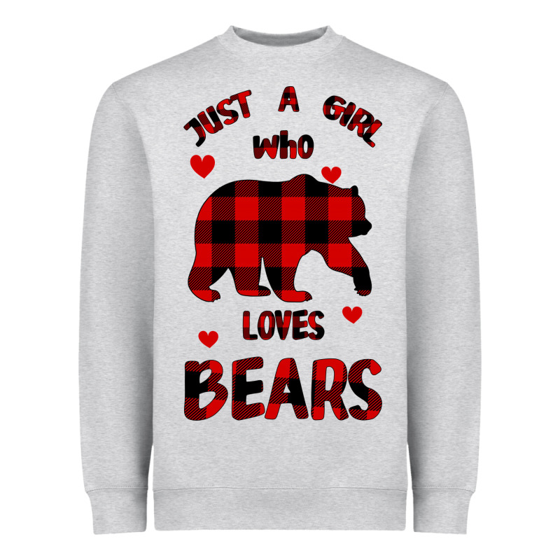 Just A Girl Who Loves Bears Heavyweight Sweatshirt by Bettercallsaul | Teevron