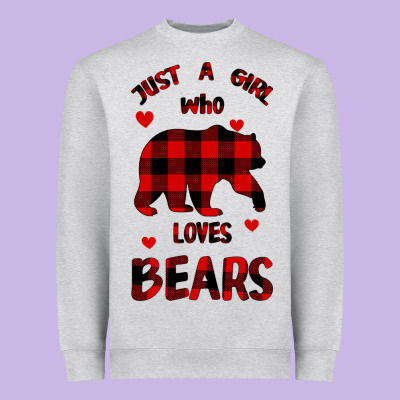 Just A Girl Who Loves Bears Heavyweight Sweatshirt Designed By Bettercallsaul