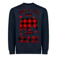 Navy Just A Girl Who Loves Bears Heavyweight Sweatshirt - Bettercallsaul