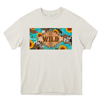 Cream western wild and sunflower leopard turquoise cowhide licanse plate Heavy Core Tee - Artiststas