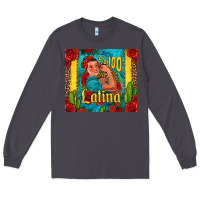 Smoke hundred percent latina strong woman Long Sleeve Tee - Jasminsmagicworld