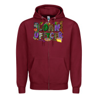 Burgundy loan officer mardi gras cowgirl Zipper Hoodie - CowGirlArtShop