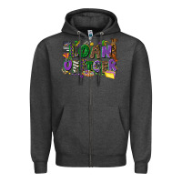 Charcoal Heather loan officer mardi gras cowgirl Zipper Hoodie - CowGirlArtShop