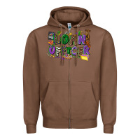 Chestnut loan officer mardi gras cowgirl Zipper Hoodie - CowGirlArtShop