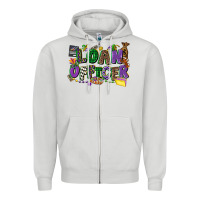 Dove Grey loan officer mardi gras cowgirl Zipper Hoodie - CowGirlArtShop