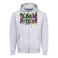 Heather Grey loan officer mardi gras cowgirl Zipper Hoodie - CowGirlArtShop