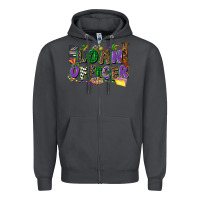 Smoke loan officer mardi gras cowgirl Zipper Hoodie - CowGirlArtShop