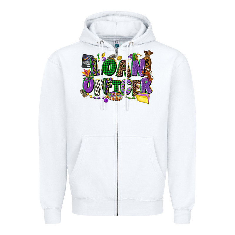 Loan Officer Mardi Gras Cowgirl Zipper Hoodie by CowGirlArtShop | Teevron