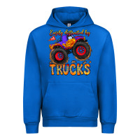 Cobalt Easily Distracted By Trucks Urban Hoodie - CowhideDigitalArt