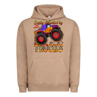 Pigment Burro Easily Distracted By Trucks Urban Hoodie - CowhideDigitalArt
