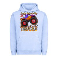 Pigment Grape Ice Easily Distracted By Trucks Urban Hoodie - CowhideDigitalArt