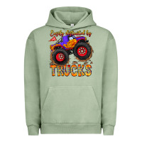 Pigment Oil Green Easily Distracted By Trucks Urban Hoodie - CowhideDigitalArt