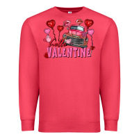 Cardinal Hello Valentine Valentine's Day truck Premium Sweatshirt - FaDigitalArtStudio