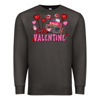 Smoke Hello Valentine Valentine's Day truck Premium Sweatshirt - FaDigitalArtStudio