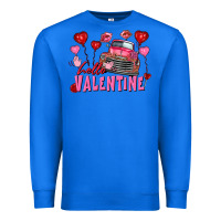 True Royal Hello Valentine Valentine's Day truck Premium Sweatshirt - FaDigitalArtStudio