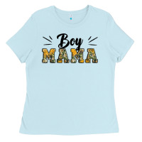 Baby Blue boy mama camouflage pattern mother's day Ladies Tee - Artiststas
