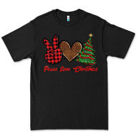 Black peace love christmas Premium Tee - BarkalooDesign