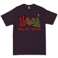 Plum peace love christmas Premium Tee - BarkalooDesign