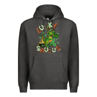 Charcoal Heather Lucky Saurus Premium Hoodie - CowGirlArtShop