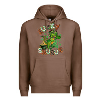 Chestnut Lucky Saurus Premium Hoodie - CowGirlArtShop