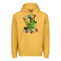Mustard Lucky Saurus Premium Hoodie - CowGirlArtShop
