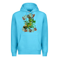 Ocean Blue Lucky Saurus Premium Hoodie - CowGirlArtShop