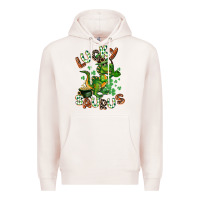Pale Pink Lucky Saurus Premium Hoodie - CowGirlArtShop