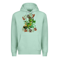 Seafoam Lucky Saurus Premium Hoodie - CowGirlArtShop