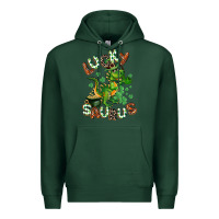 Sports Green Lucky Saurus Premium Hoodie - CowGirlArtShop